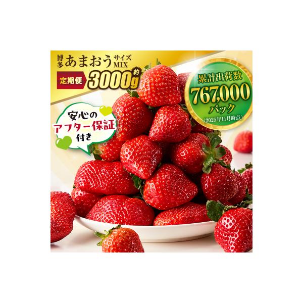 【3回連続お届け】アフター保証 大人気のあまおう 約250g×4P 【JAほたるの里】_HB0032