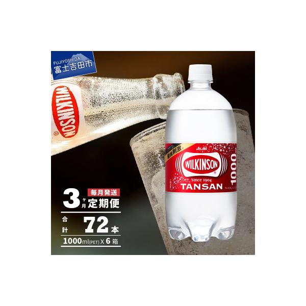 【毎月定期便】【3ヶ月お届け!】強炭酸水 ウィルキンソン タンサン 1L×2箱(計24本)全3回
