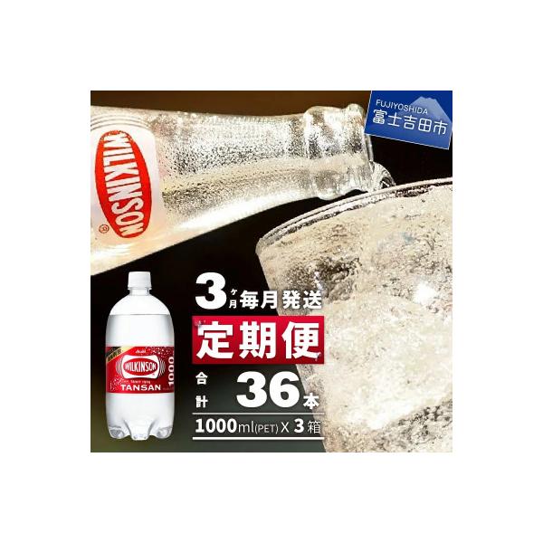 【毎月定期便】強炭酸水 ウィルキンソン タンサン 1L×1箱(12本入)全3回