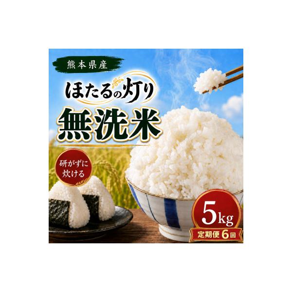 【毎月定期便】熊本県産 ほたるの灯り 無洗米 5kg全6回
