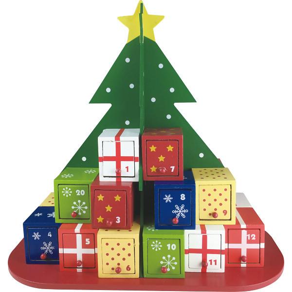 クリスマス クリスマスギフト ウッドボックスカレンダー ツリー アドベントカレンダー クリスマスプレゼント チョコ キャンディ お菓子 洋菓子 スイーツ ギフトのお店 シャディ 通販 Paypayモール