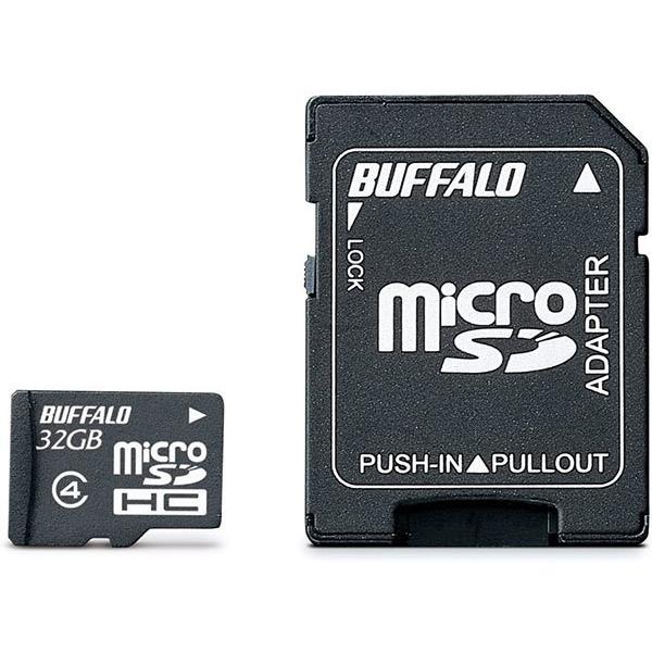 BUFFALO hdl Class4Ή microSDHCJ[h SDϊA_v^[t 32GB RMSD-BS32GAB