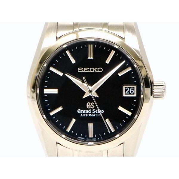 本物 SEIKO セイコー SBGR053 グランドセイコー メカニカル 腕時計 ブラック文字盤 裏スケルトン AT 自動巻 SS ステンレス 日本製 メンズ 中古