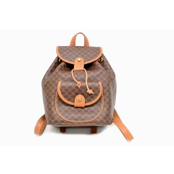 本物 CELINE セリーヌ マカダム柄 ヴィンテージ リュック リュック