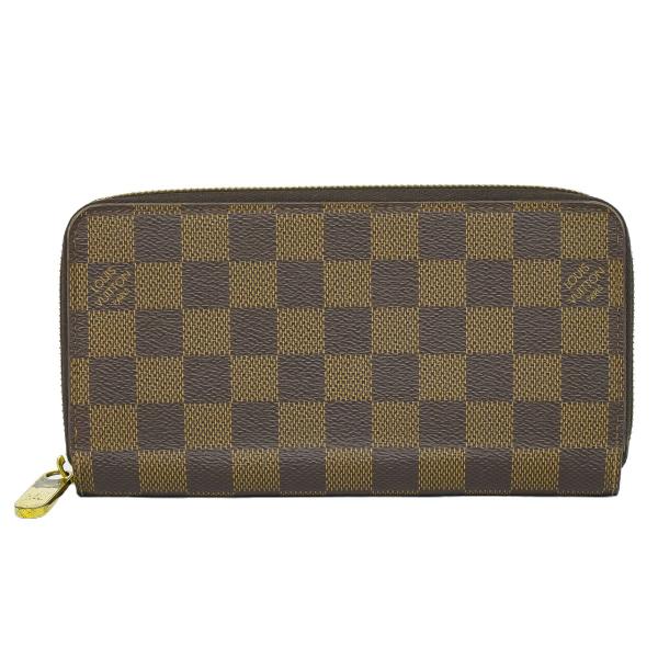 ルイ ヴィトン◎ダミエ ジッピーウォレット ラウンドファスナー エベヌ ブラウン LOUIS VUITTON 本物 ルイヴィトン LV 新型 ジッピーウォレット
