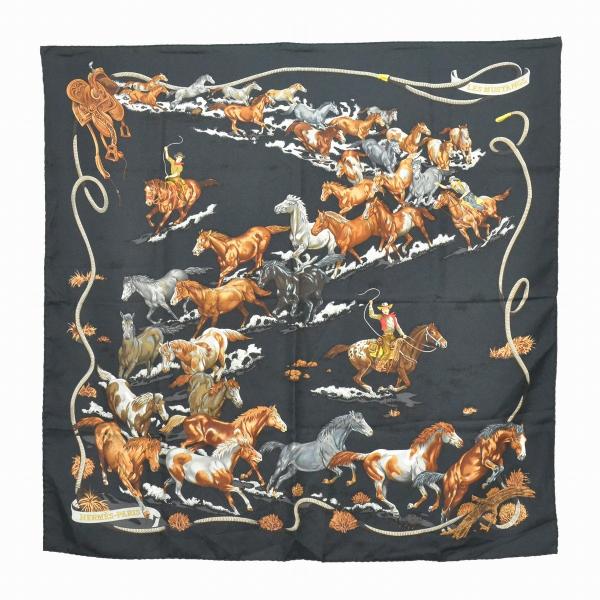 エルメス スカーフ ムスタング Les Mustangs bandana 55