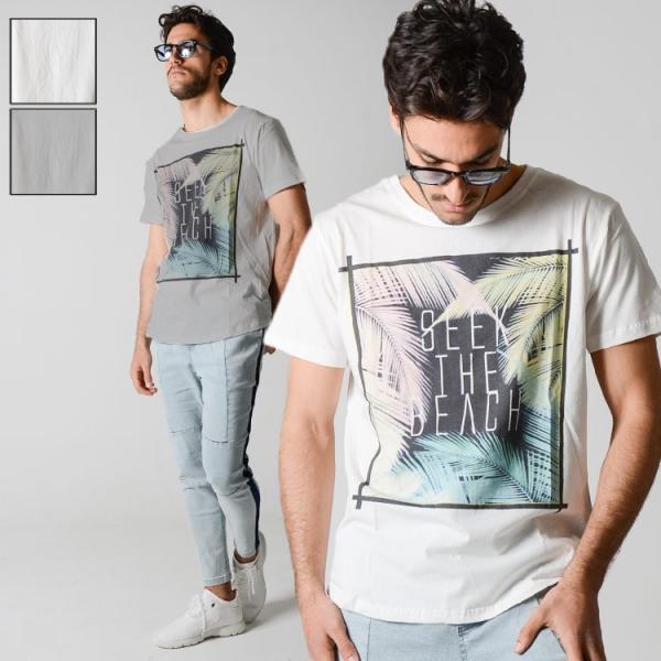 Tシャツ メンズ 夏 夏服 ブランド品 プリント リーフ 花柄 綿100 半袖 Armyrich アーミーリッチ S Xl 30代ファッション クルーネック