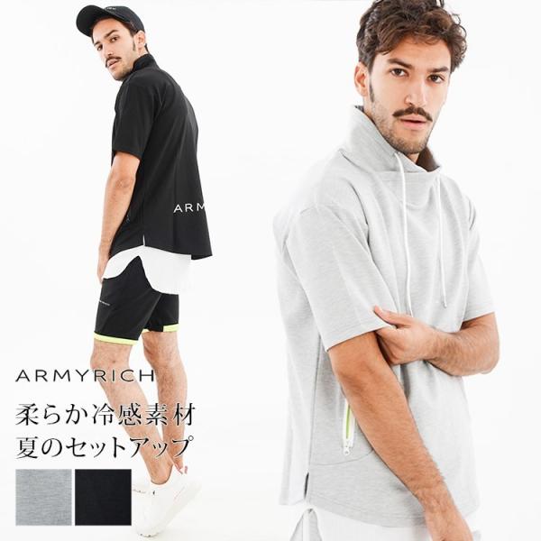 セットアップ メンズ 夏 夏服 半そで パーカー 接触冷感 レーヨンポンチ ハーフパンツ ジム着 オーバーサイズ ビッグシルエット Buyee Buyee Japanese Proxy Service Buy From Japan Bot Online