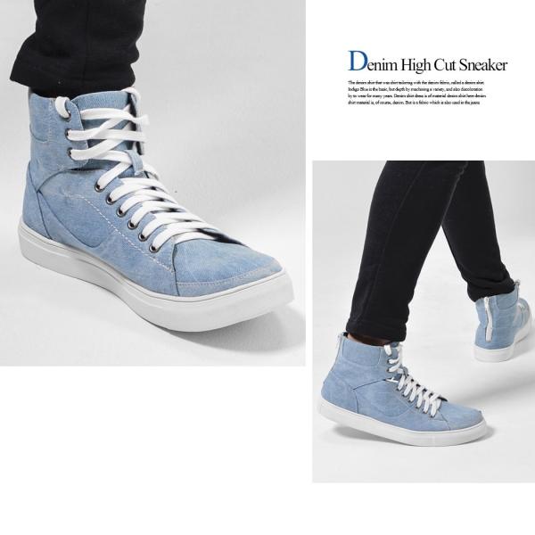 ハイカットスニーカー デニム スニーカー メンズ ハイカット デニム ジーンズ インディゴ染め Buyee 日本代购平台 产品购物网站大全 Buyee一站式代购 Bot Online