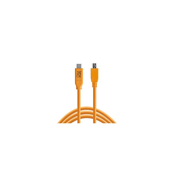 �e�U�[�c�[���Y CUC2415-ORG TetherPro USB-C to 2.0 Mini-B 5-Pin15�i4.6m�j OR CUC2415-ORG