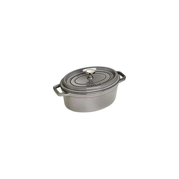 STAUB ホーロー鍋 「ピコココットオーバル」（2.3L） 40500-236 グレー