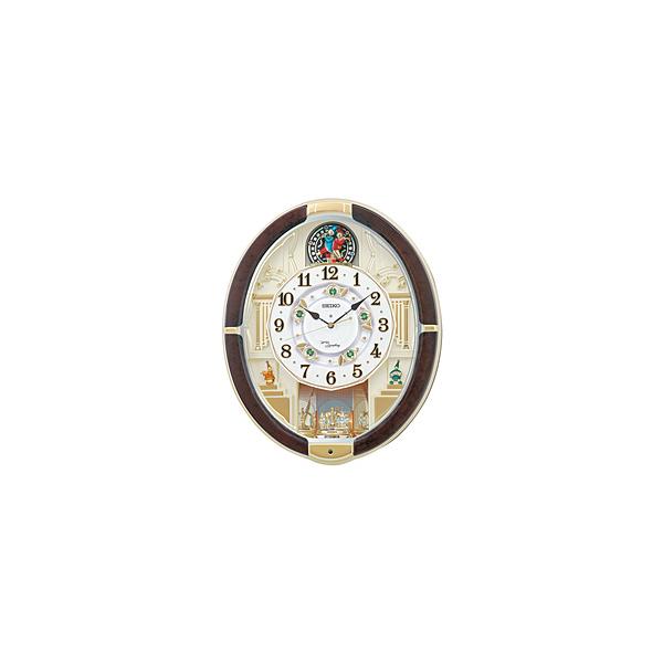 SEIKO からくり時計 【ウェーブシンフォニー】 濃茶マーブル模様 RE581B ［電波自動受信機能有］ [振込不可]