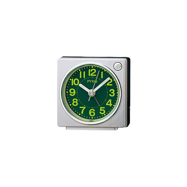 他サイト： SEIKO 目覚まし時計 【PYXIS】 銀色メタリック NR450S ［アナログ］の商品画像