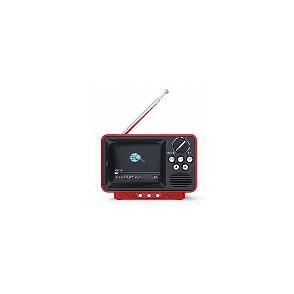 WINTECH 2.8インチ ポータブルワンセグテレビ レッド TVR-RT1 RD