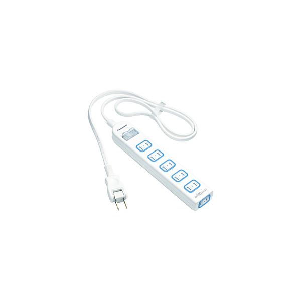 他サイト： Panasonic(パナソニック) テーブルタップ 「ザ・タップX」（安全設計扉・パッキン付コンセント・6個口・1ｍ・防水スイッチ）　WHA25162WPの商品画像