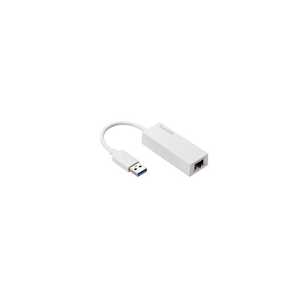 他サイト： ELECOM(エレコム) LAN変換アダプタ [USB-A オス→メス LAN] 1Gbps対応(Mac/Windows11対応) ホワイト EDC-GUA3V2-W 【864】の商品画像