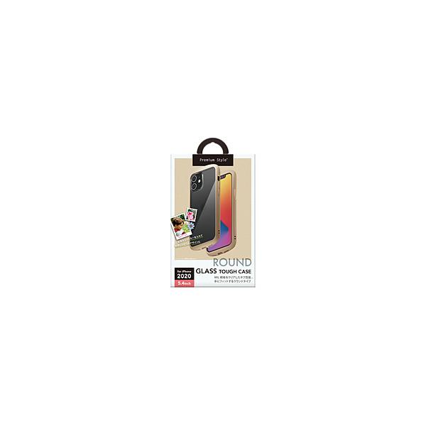 PGA iPhone 12 mini 5.4�C���`�Ή��K���X�^�t�P�[�X ���E���h�^�C�v �x�[�W�� Premium Style �x�[�W�� PG-20FGT03BE