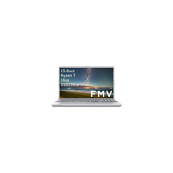 富士通 ノートPC FMV AH Series FMVA480JSA[15.6型 | FHD | Ryzen7 | 16GB | 256GB | Windows 11 Home | MS Office | ファインシルバー]