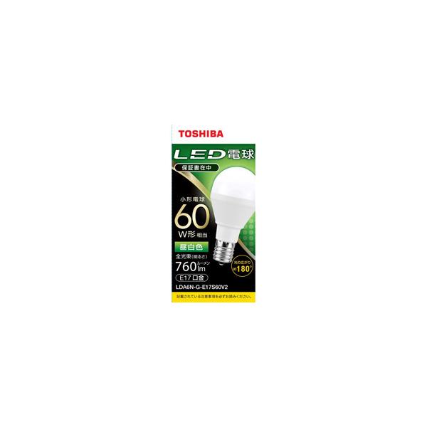 TOSHIBA(����) LED�d���@����E17�@�~�j�N���v�g���`�@������Ή��@�S����760lm�@�����F�@�z���p�r�[���p180�x�@60W�����@�L�z���^�C�v LDA6N-G-E17S60V2