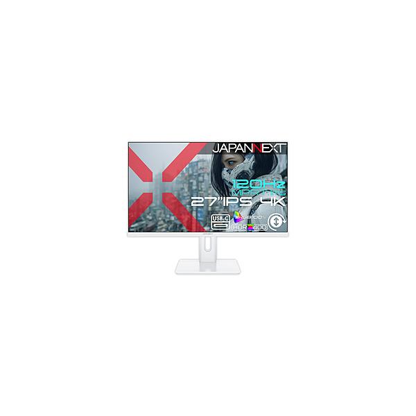 JAPANNEXT JN-IPS27G120U-HSPC6-W USB-C接続 ゲーミングモニター ホワイト ［27型 /4K(3840×2160） /ワイド /120Hz］の商品画像