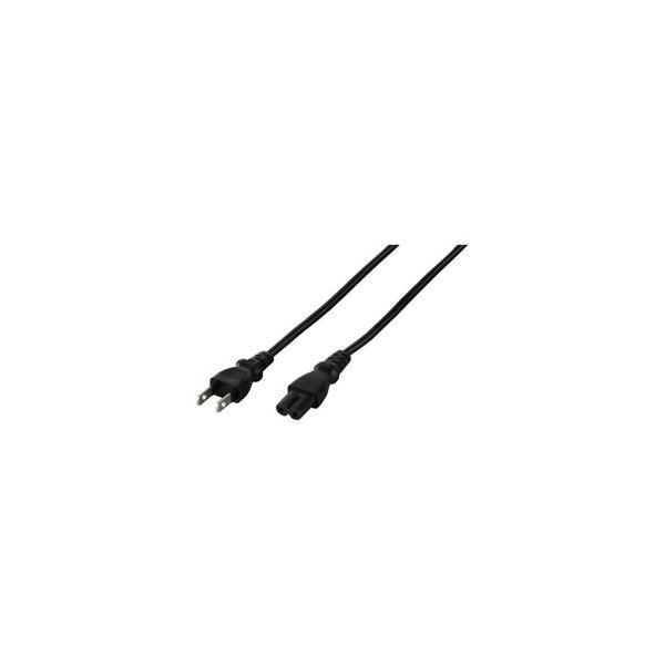 BUFFALO(バッファロー) 電源ケーブル 2ピンソケット(メス)⇔2ピンプラグ(オス) 0.2m ブラック　BSACC0502BKA