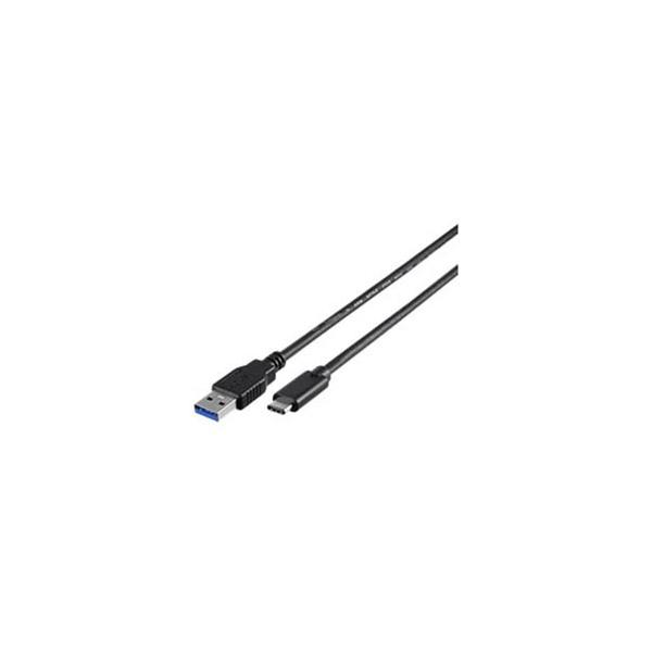 BUFFALO(�o�b�t�@���[) 1.0m�mUSB-C �� USB-A�n3.1 Gen1�P�[�u�� �[�d�E�]���@�u���b�N�@BSUAC31110BK