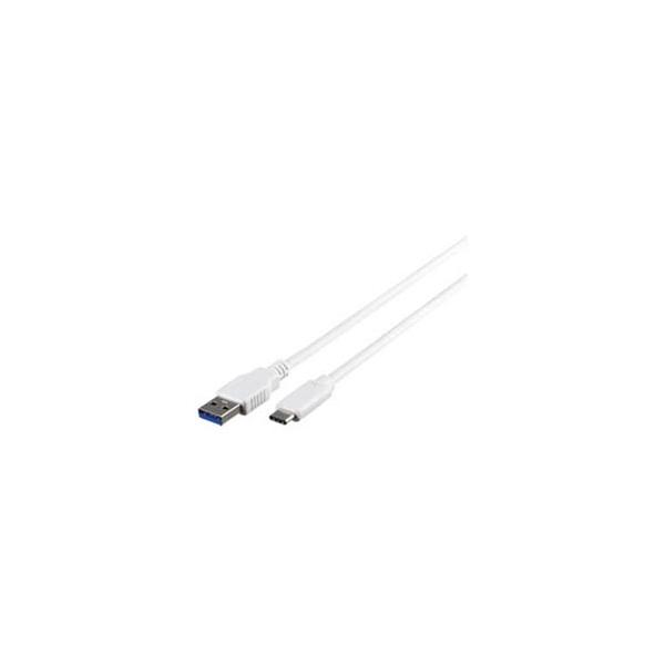 BUFFALO(�o�b�t�@���[) 1.0m�mUSB-C �� USB-A�n3.1 Gen1�P�[�u�� �[�d�E�]���@�z���C�g�@BSUAC31110WH