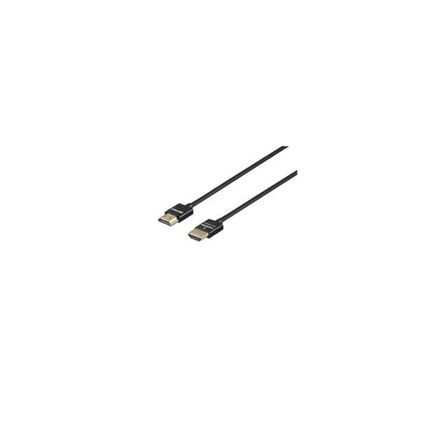 他サイト： BUFFALO(バッファロー) 5m［HDMI ⇔ HDMI］　4K・3D・イーサネット対応 HDMIケーブル スリムモデル　BSHD3S50BKの商品画像