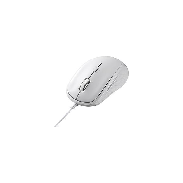 BUFFALO(バッファロー) マウス (Chrome/Mac/Windows11対応) ホワイト BSMBU310WH ［BlueLED /有線 /5ボタン /USB］