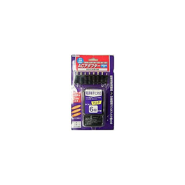 ヤザワ ACアダプター 定格出力DC3/4.5/6/7.5/9/12V 定格出力電流300mA ACM300
