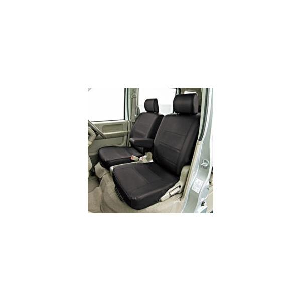 BONFORM 4450-07BK　シートカバー　ソフトレザーD×　M4-20エブリーワゴン　専用2列車　カラー：ブラック