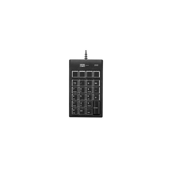 他サイト： SANWA SUPPLY(サンワサプライ) テンキー プログラマブル USB-Aハブ搭載(Windows11対応)  NT-19UH2BKN2 ［有線 /USB］の商品画像