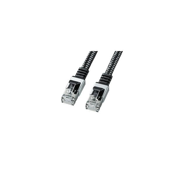 SANWA SUPPLY(�T�����T�v���C) LAN�P�[�u��  �u���b�N���O���[ KB-FL6AME-15BK �m15m /�J�e�S���[6A /�t���b�g�n