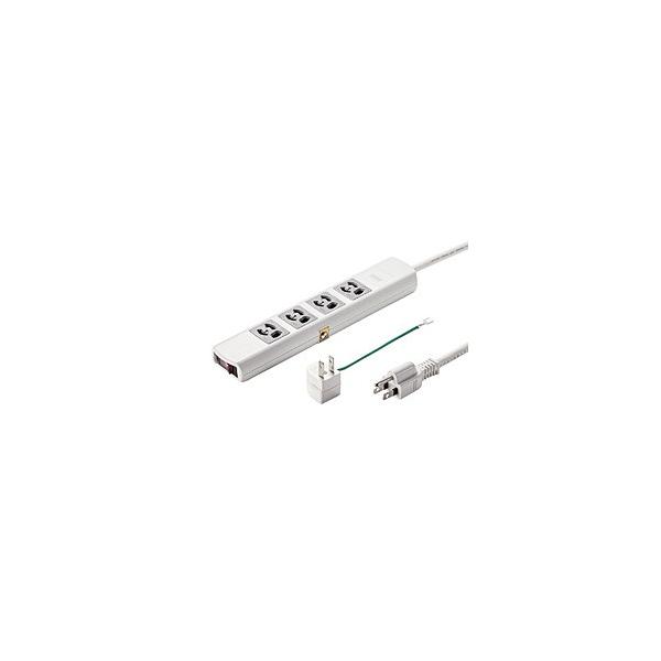 SANWA SUPPLY(�T�����T�v���C) �d���^�b�v  �z���C�g TAP-34MG-5 �m5.0m /4�� /�X�C�b�`�t���i�ꊇ�j�n