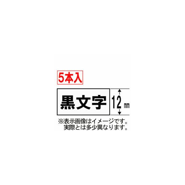 CASIO(�J�V�I) XR-12WE-5P-E (�l�[�������h �X�^���_�[�h�e�[�v 5�{����/���e�[�v/������/12mm���j