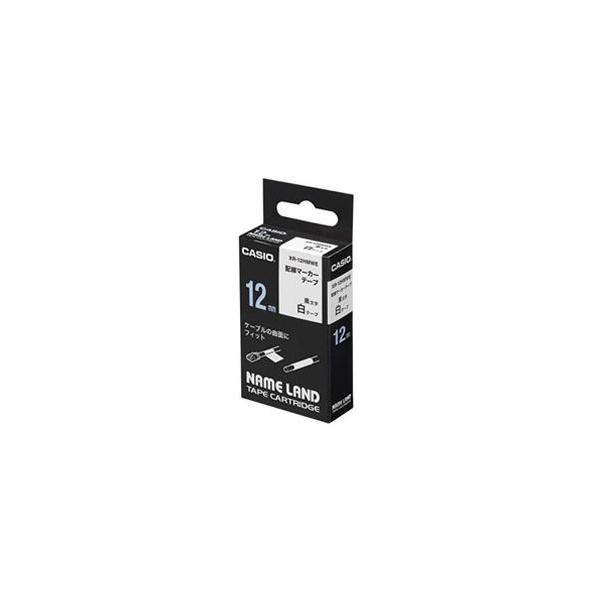 CASIO(�J�V�I) �l�[�������h �z���}�[�J�[�e�[�v �i12mm���^�������j XR-12HM-WE �y864�z [�U���s��]