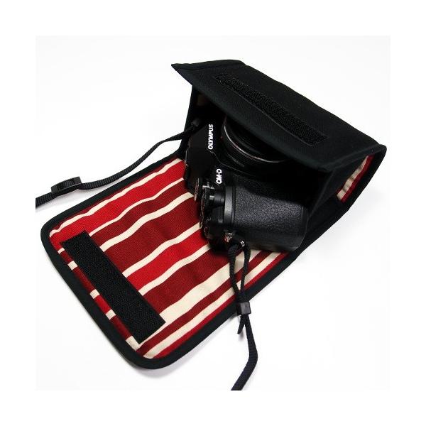 オリンパス　OLYMPUS OM-D E-M10 MarkⅢ ケース付き オリンパス OM-D E-M10 Mark IIIケース（ブラック・ボルドーストライプ