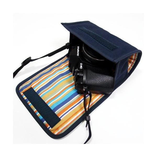 オリンパス OM-D E-M10 Mark IIIケース --カラビナ付（ネイビー