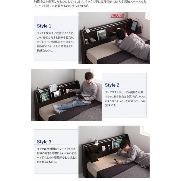 Bruxa 家具のショウエイ ブルーシャ 国産ボンネルコイルマットレス付き 可動棚付きヘッドボード 収納ベッド ブルーシャ 国産ボンネルコイルマットレス付き ベッド マットレス ダブル