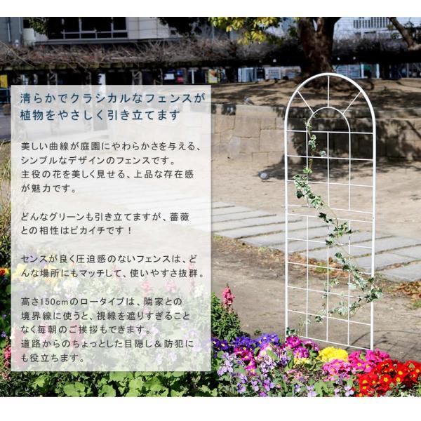 即出荷セール特価のアイアンフェンス クラシックフェンス150 ロータイプ 4枚組 ガーデンフェンス ガーデニング 枠 柵 仕切り 目隠し トレリス 3年保証 の