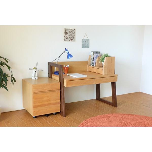 デスク 単品 幅100cm ナチュラル 4段階 高さ調整 パソコンデスク 引き出し 収納付き 作業