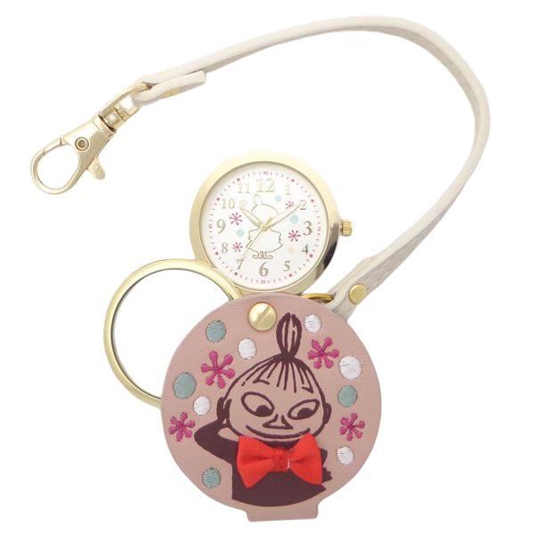 ムーミングッズ 時計 ストラップ ハングウォッチ ルーペ付き MOM008 懐中時計 おしゃれ バッグチャーム 携帯時計 メンズ レディース キッズ 便利 バック取手 ベルト通し ベルトループ バックループ ムーミン ムーミン一家 ミイ ス...