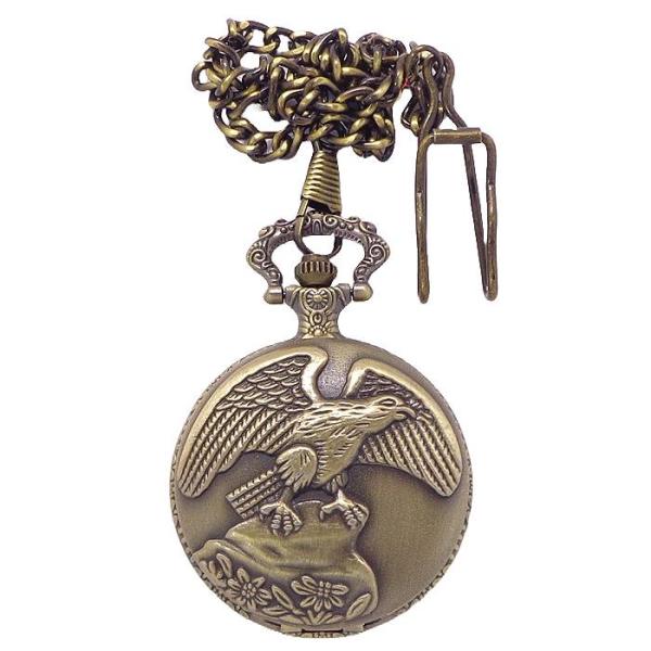 送料無料 懐中時計 蓋付 ポケットウォッチ VR-PWLID-BZ チェ−ン フック 3針 時 分 秒 クォーツ ブロンズカラー ☆誕生日 記念日 敬老の日 ホワイトデー 父の日 クリスマス 就職 入学 新生活 お祝い大切な方への贈り物にお...