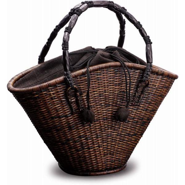 国産天然素材　かごバッグ　未使用 在庫要確認 ござ目編み 扇形バッグ W39cm カゴ 国産 日本製 別府