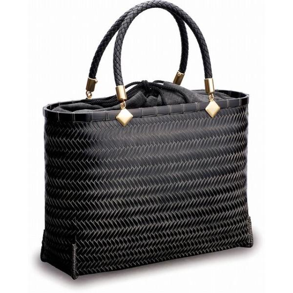 【新品未使用】カゴ風バッグ　生成り×ブラック 受注制作〜プラかごバッグ☆ブラックxホワイト 飾りレース風