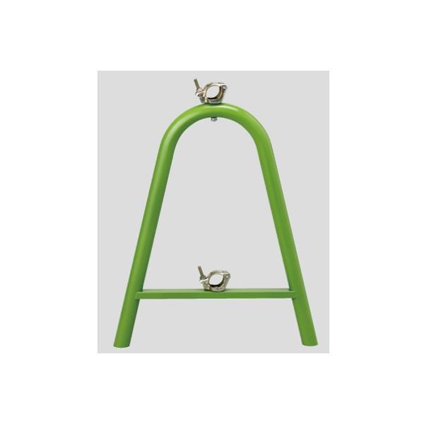 ユニット　UNIT パイプカバー 単管　工事　保安用品　バリカー 386-06 単管バリケード U型 ライトグリーン 鉄 790×615×48.6mmφ