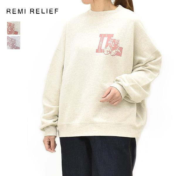 REMI RELIEF（レミ レリーフ） SP加工3 飛び裏毛クルーネック