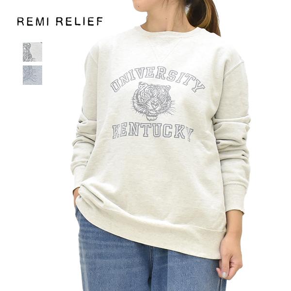 REMI RELIEF レミレリーフ SP加工裏毛クルーネックスウェット KENTUCKY RN31393193 レディース