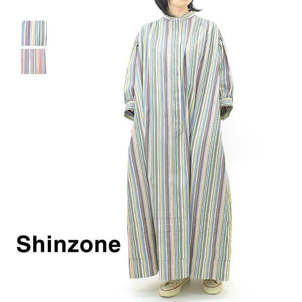 ワンピース THE SHINZONE BAND COLLOR DRESS 23ss 楽天市場】Shinzone シンゾーン コットン マルチストライプ
