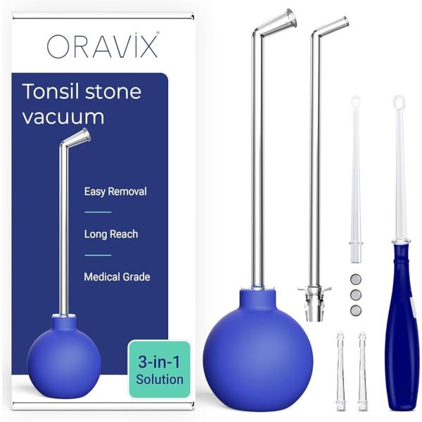 ORAVIX バキューム 膿栓吸引キット 臭い玉 扁桃結石 LED 膿栓